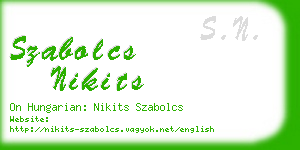 szabolcs nikits business card